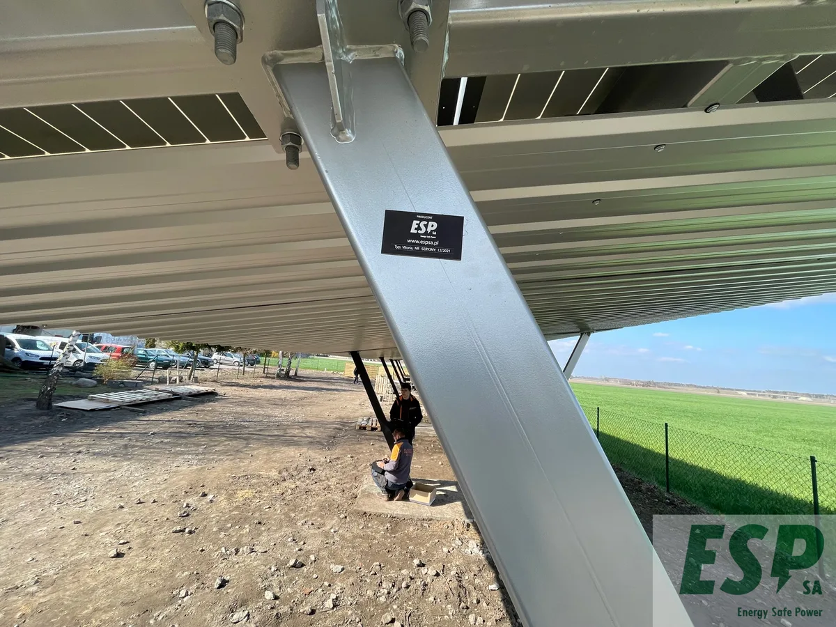 6 Solarcarports, moc 50 kWp, 6 ładowarek typu Wallbox, Gniezno - Foto 8
