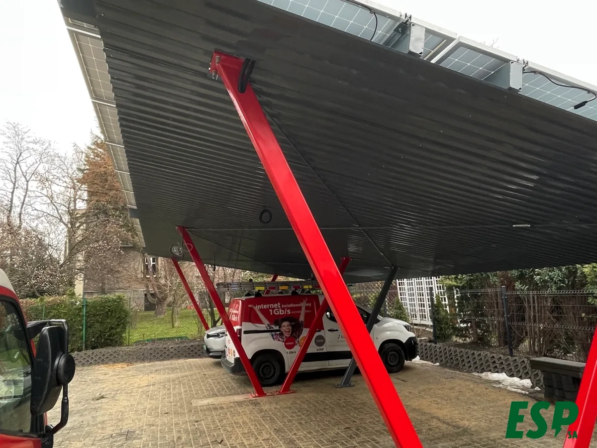 Two solar carports, moc 16,2 kWp, Bielsko Biała - photo 1