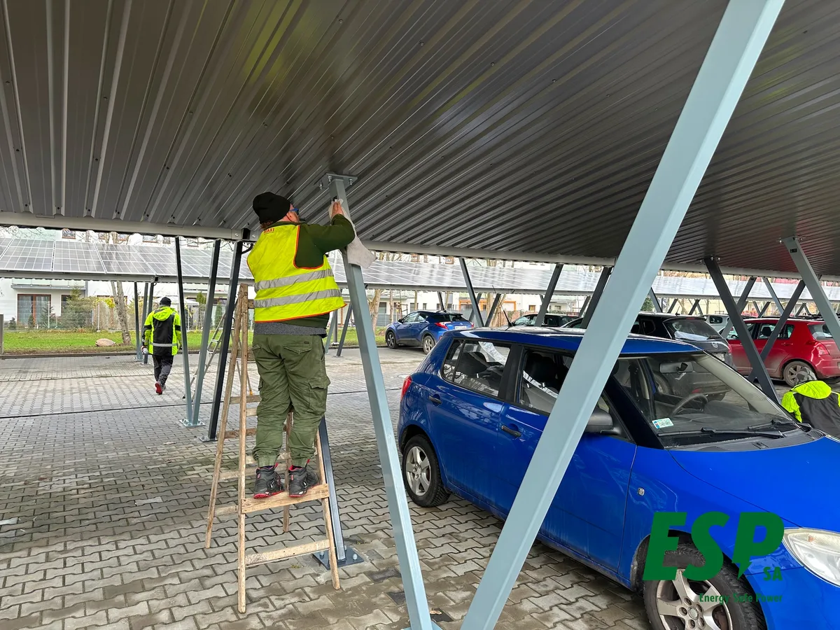 Wartung von Solarcarports