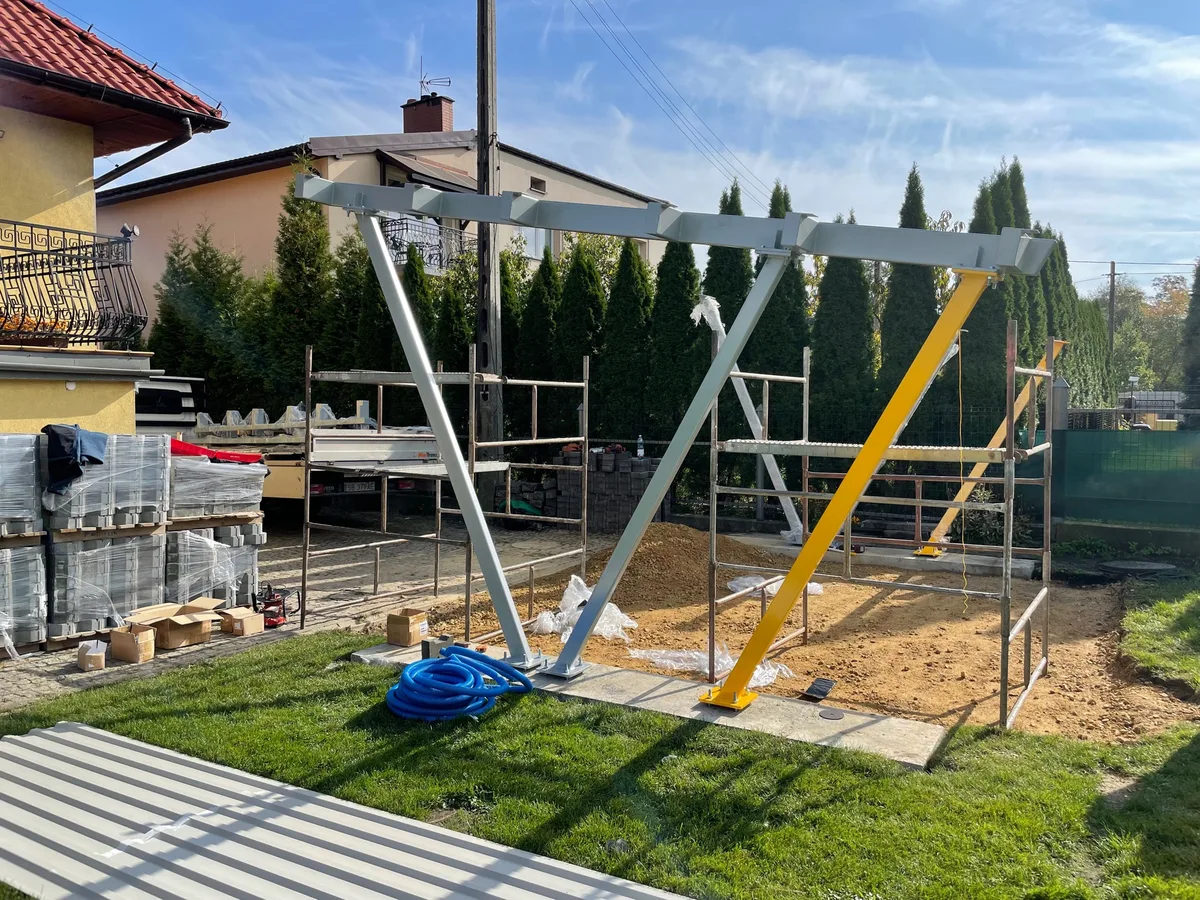 Installing a solar carport, Dąbrowa Górnicza - stage 4