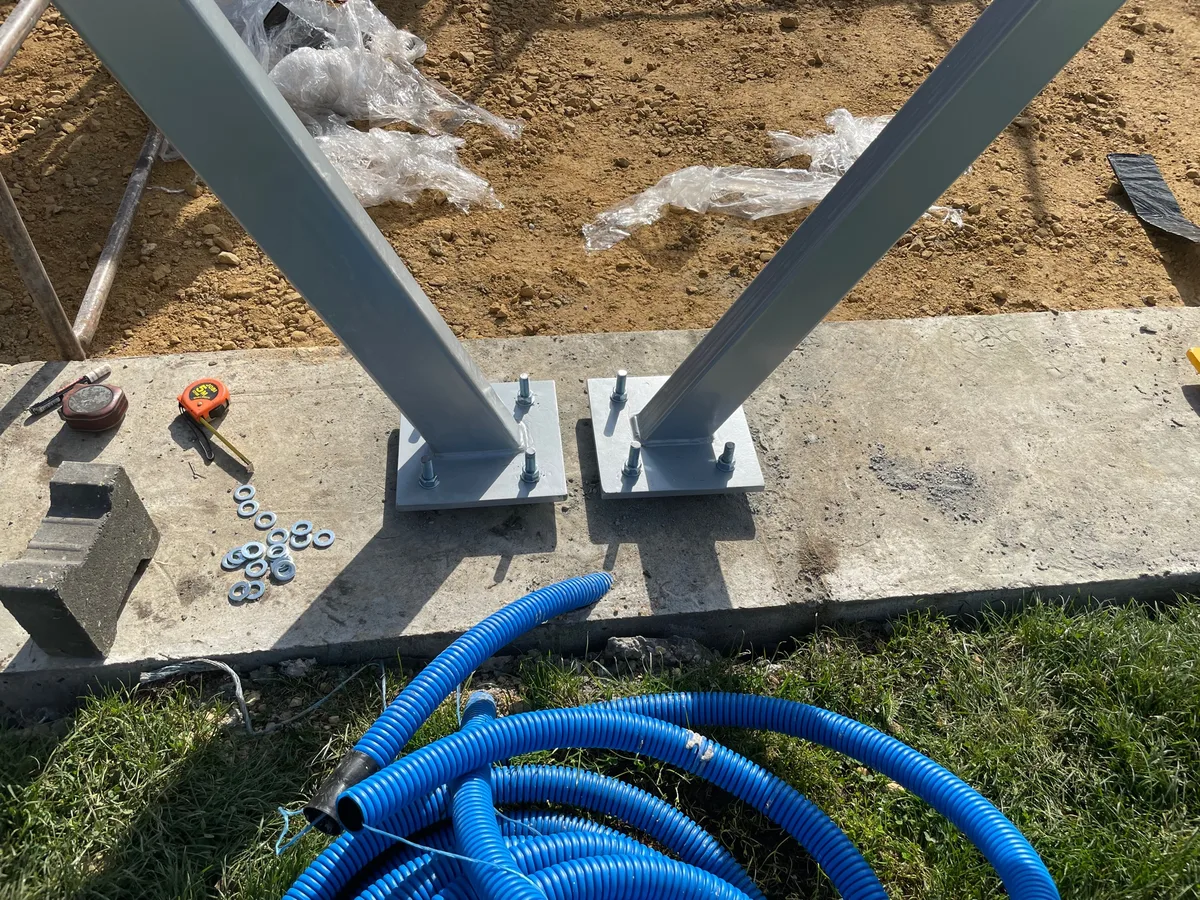 Installing a solar carport, Dąbrowa Górnicza - stage 8