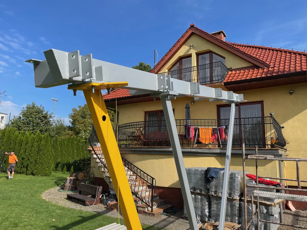 Installing a solar carport, Dąbrowa Górnicza - stage 9