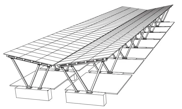 Solarcarport mit Satteldach