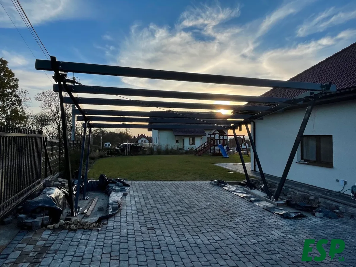 Installing a solar carport - stage 9