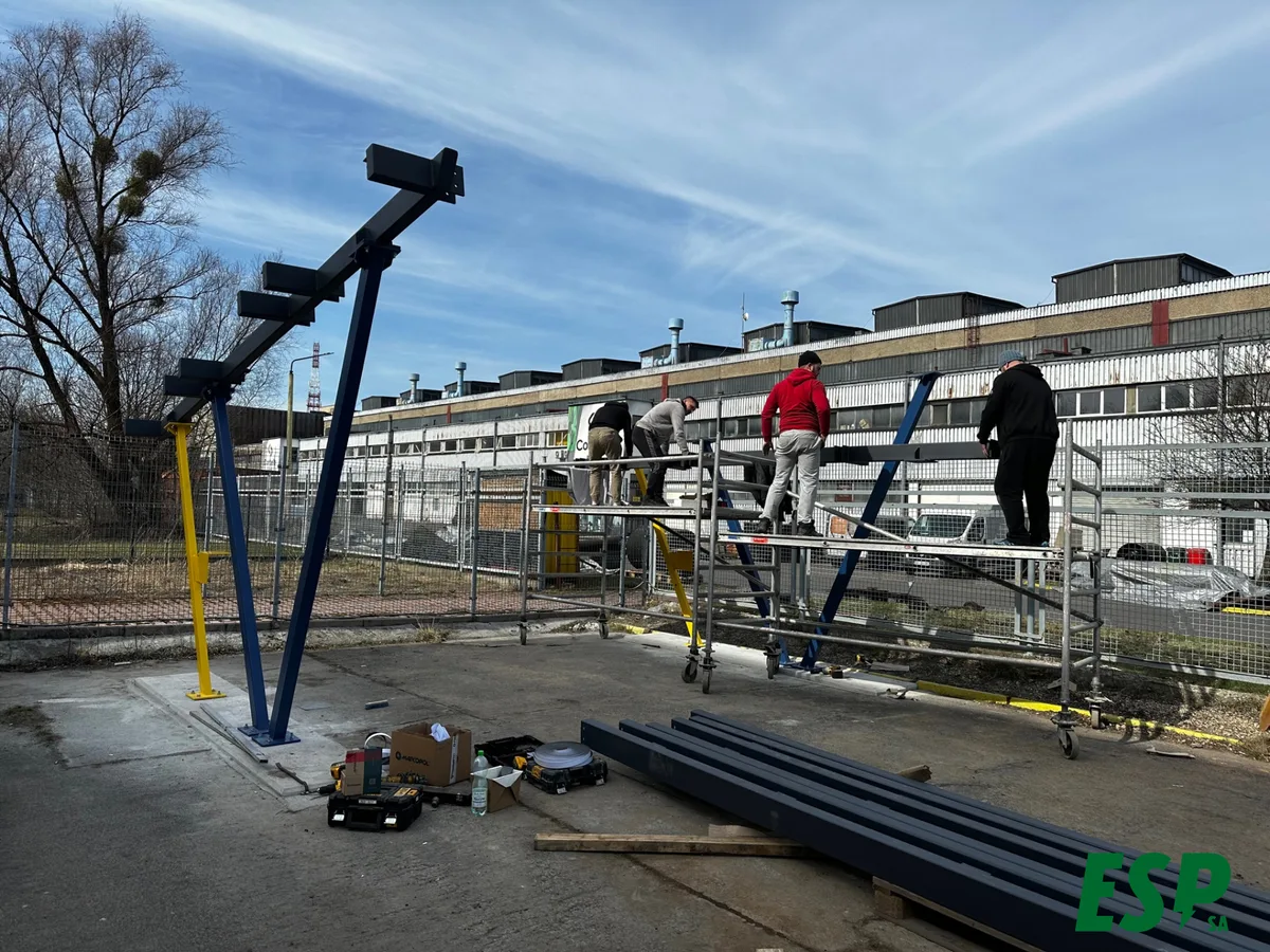 Installing a solar carport - stage 1