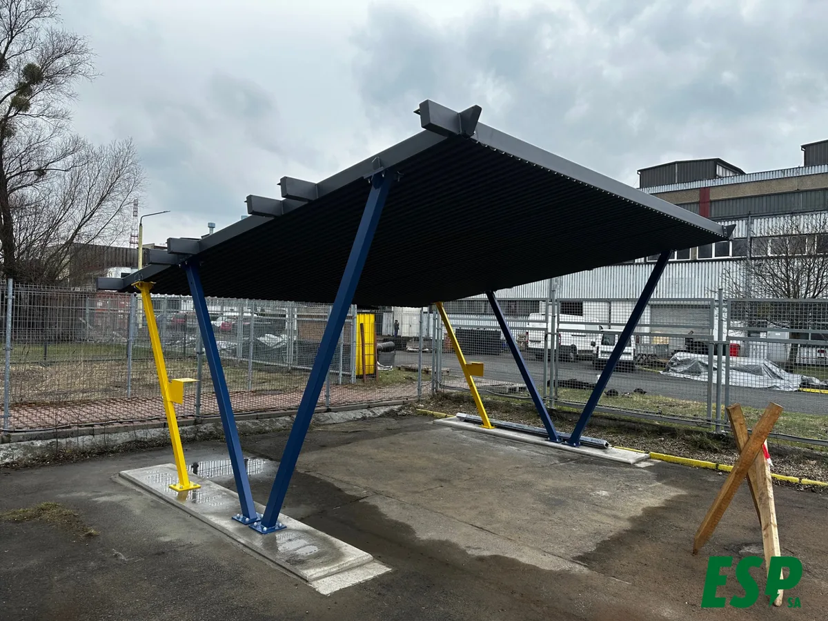 Solar carport Bytom - capacity 8.1 kWp - 2 Wallbox chargers - photo 5