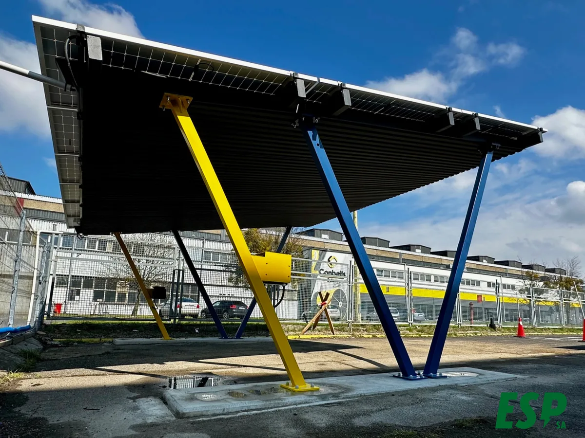 Solar carport Bytom - capacity 8.1 kWp - 2 Wallbox chargers - photo 6