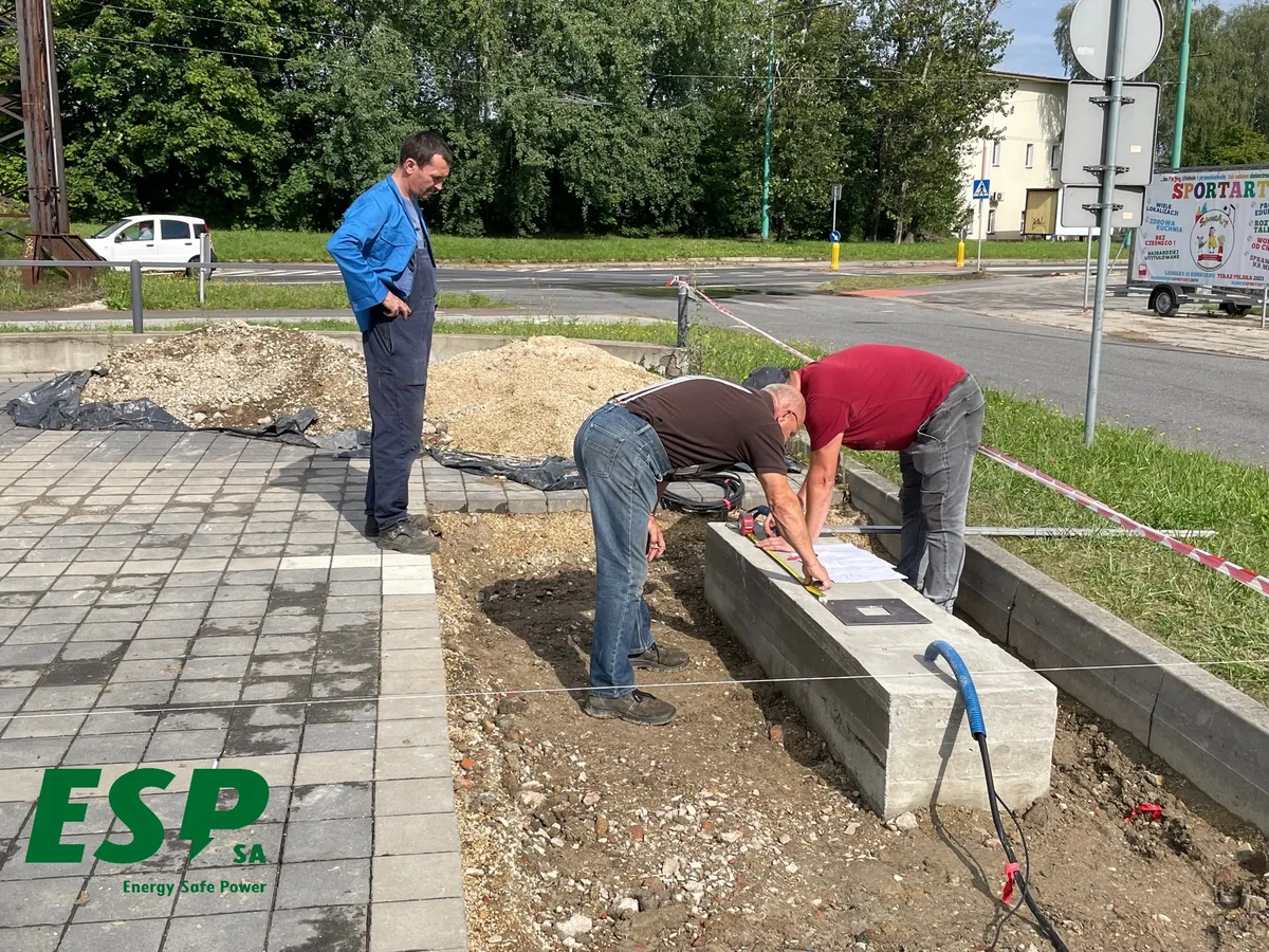 Montage eines Solarcarports, Tychy - Phase 2