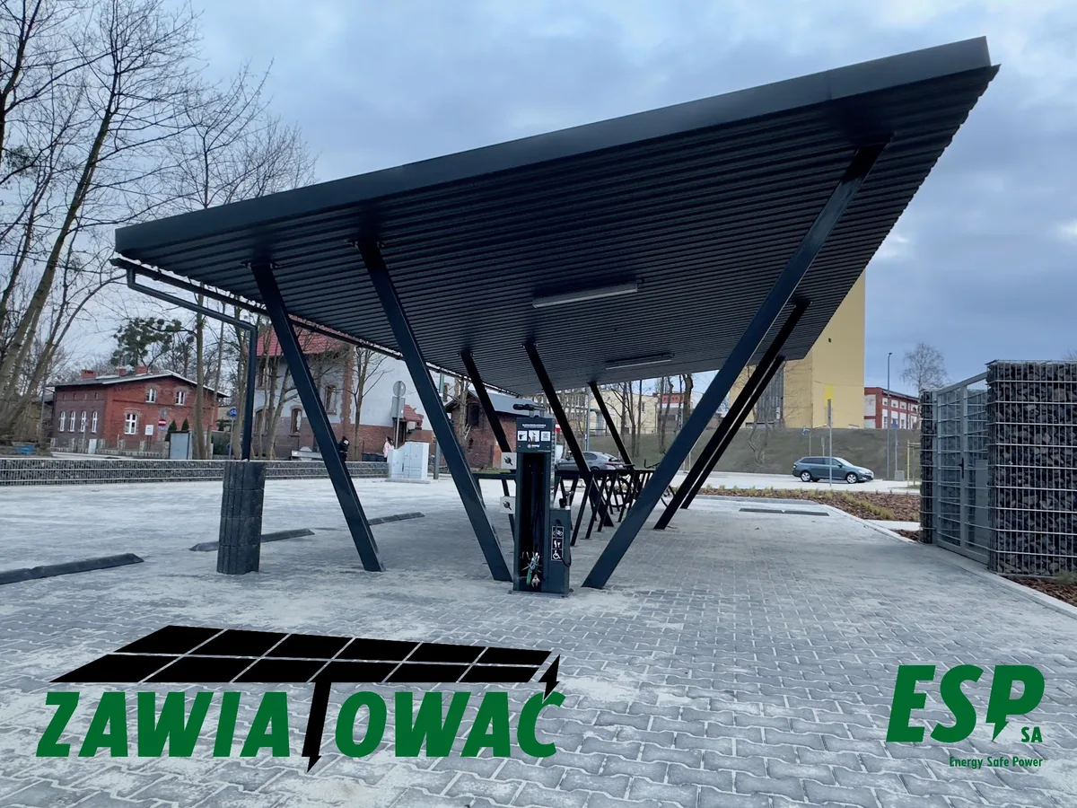PV-Fahrradunterstand - 10 Fahrradständer, Rydułtowy - centrum przesiadkowe - Foto 2